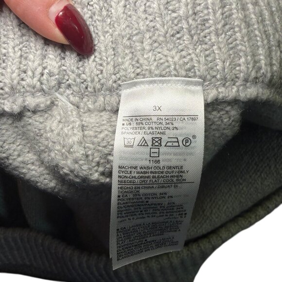 Old Navy Gray Mini Sweater Skirt 3X NWT Plus Size Knit Winter Basic - Picture 2 of 6